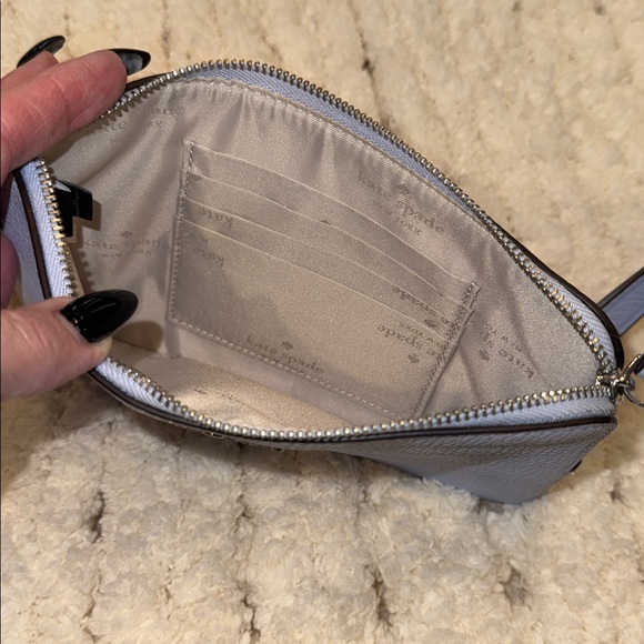 KATE SPADE Leila Medium Blue Leather Wristlet - Picture 3 of 12